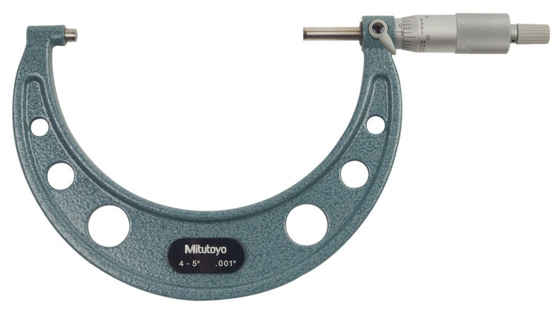 Mitutoyo 103-181 Outside Micrometer, Baked-enamel Finish, Ratchet Stop, 4-5" Range, 0.001" Graduation, +/-0.00015" Accuracy - Image 3