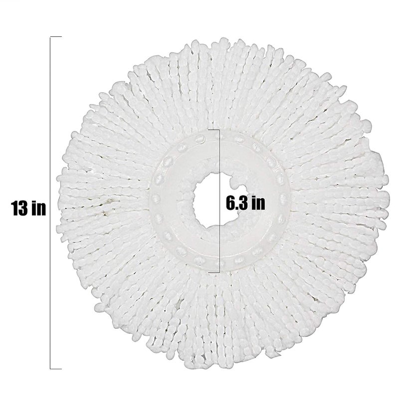 YWSHF 5 Replacement Mop Micro Head Refill for 360Â° Spin Magic Mop-Microfiber Replacement Mop Head-Round Shape Standard Size - Image 2
