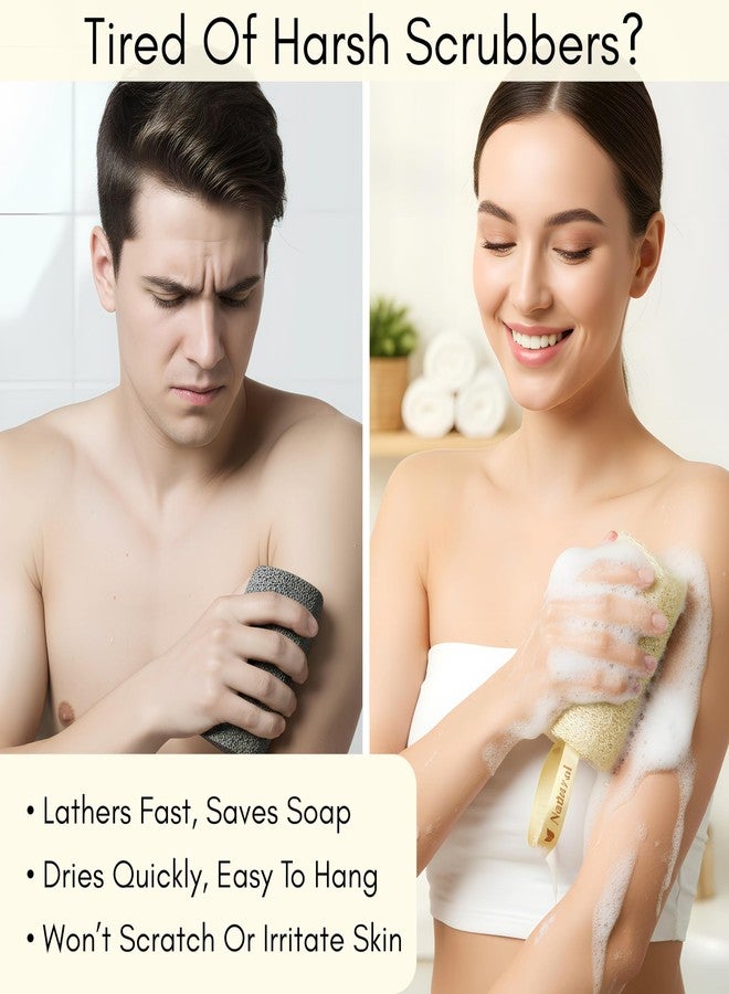ORRIC Natural Loofah short (4"-5") Scrub Sponge | Natural Body Scrubber for Bathing | Organic Ridge Gourd Fiber Natural sun dried bath Loofah | Peerkangai naaru | Turai Beerakaya Hirekai (Pack of 1) - Image 3
