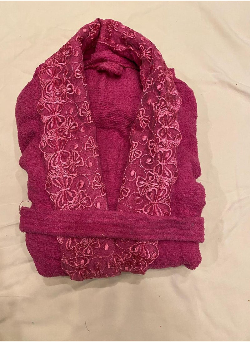 Generic - Egyptian cotton bathrobe from Mahalla factories in fuchsia color - soft texture - Image 1