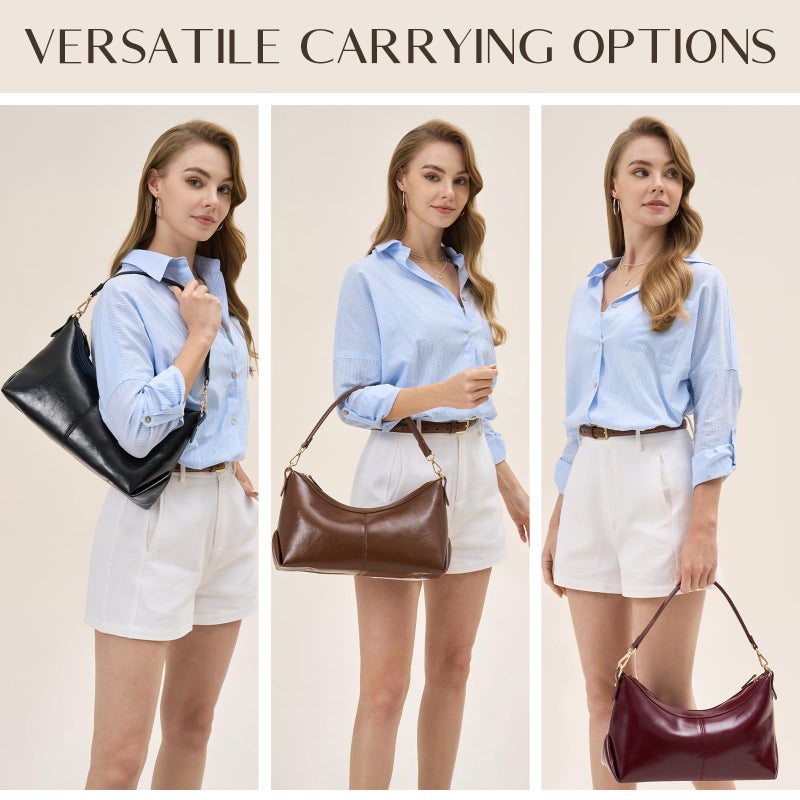 CHUNLI Shoulder Bag PU Leather Purses for Women Trendy Cute Hobo Bags with Zip Closure Designer Tote Handbags - Image 5