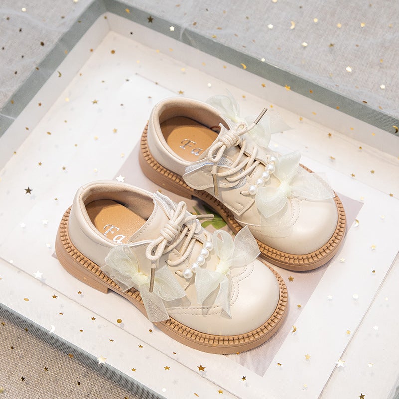 2025 Spring Sweet Shoes Children'S Leather Shoes British Style Girls' Shoes Bow Princess Dress Casual Shoes - Image 4