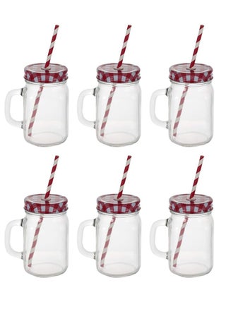 Red (lids and straws)