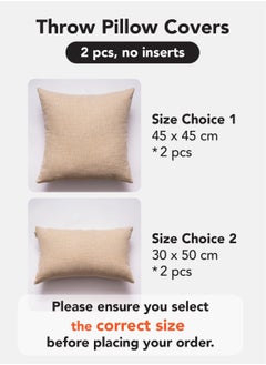 a moment Set of 2 Cushion Cover Beige Linen Decorative Throw Pillow Covers Farmhouse Pillow Covers with Cross for Couch Sofa Bed Living Room Home Decor  - Image 5