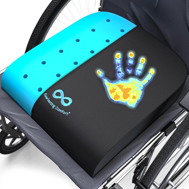 Everlasting Comfort Gel Memory Foam Cushion - Pressure Relief for Wheelchairs, Mobility Scooters, Office Chairs - Image 1