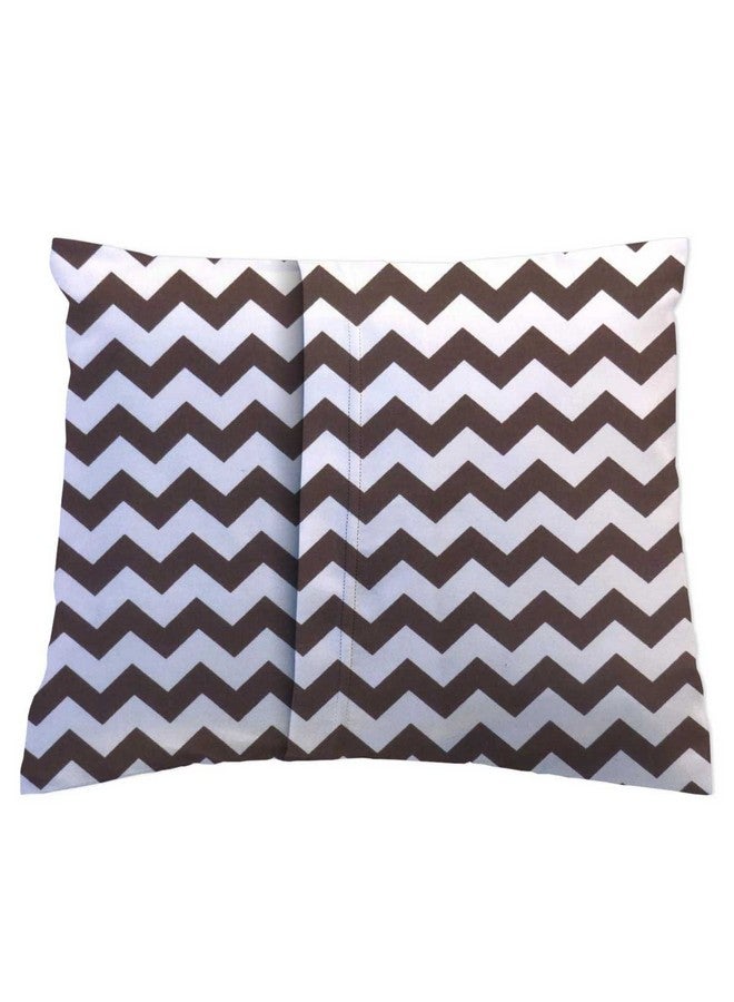 SHEETWORLD.COM SheetWorld Toddler Pillow Case, 100% Cotton Woven 13 x 17, Brown Chevron Zigzag, Made in USA - Image 2