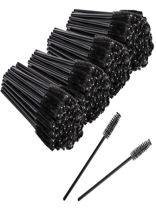 Exacoo 500 Pcs Black Lash Spoolies for Eyelash Extensions Eyebrow Brush Eyelash Brush Disposable Mascara Wands Brow Brush Eyebrow Spoolie - Image 1