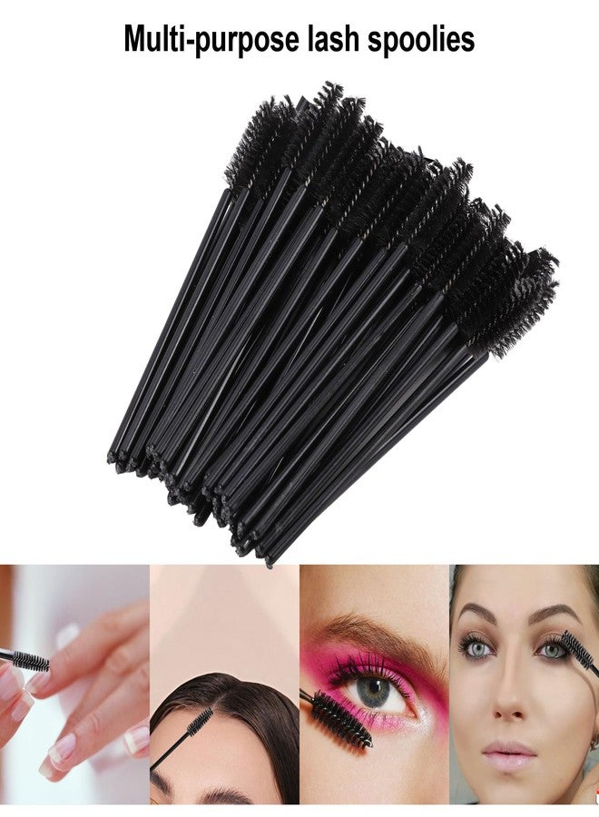 Exacoo 500 Pcs Black Lash Spoolies for Eyelash Extensions Eyebrow Brush Eyelash Brush Disposable Mascara Wands Brow Brush Eyebrow Spoolie - Image 5