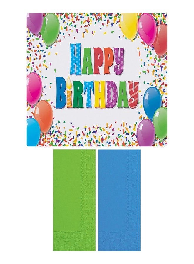 Hoffmaster 856784 Happy Birthday - Placemat and Napkin Combo Pack, Disposable, (Each case has 250 Placemats, and 250 Napkins) (Pack of 500) - Image 1