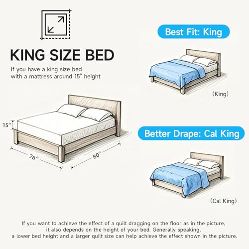 Lavsiry White Quilt King Size with Pillow Shams, Summer Soft Geometric Pattern Bedspread, 3 Pieces Lightweight Coverlet Bedding Set for All Seasons - Image 5