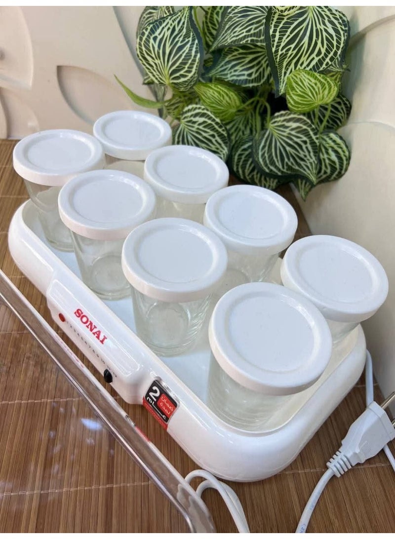 سوناي ماكينة صنع الزبادي من سوناي مكونة من 8 أكواب - Image 3
