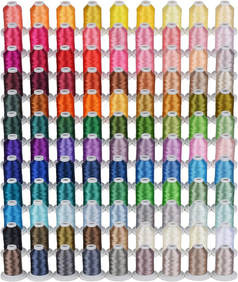 simthread Embroidery Thread 800 Yards Snap Spools 108 Madeira Colors, Compatible with Brother Babylock Janome Singer Husqvarna Embroidery and Sewing Machine - Image 1