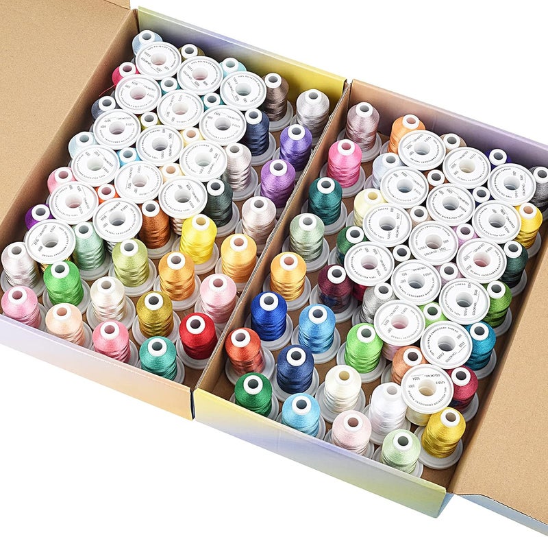 simthread Embroidery Thread 800 Yards Snap Spools 108 Madeira Colors, Compatible with Brother Babylock Janome Singer Husqvarna Embroidery and Sewing Machine - Image 4