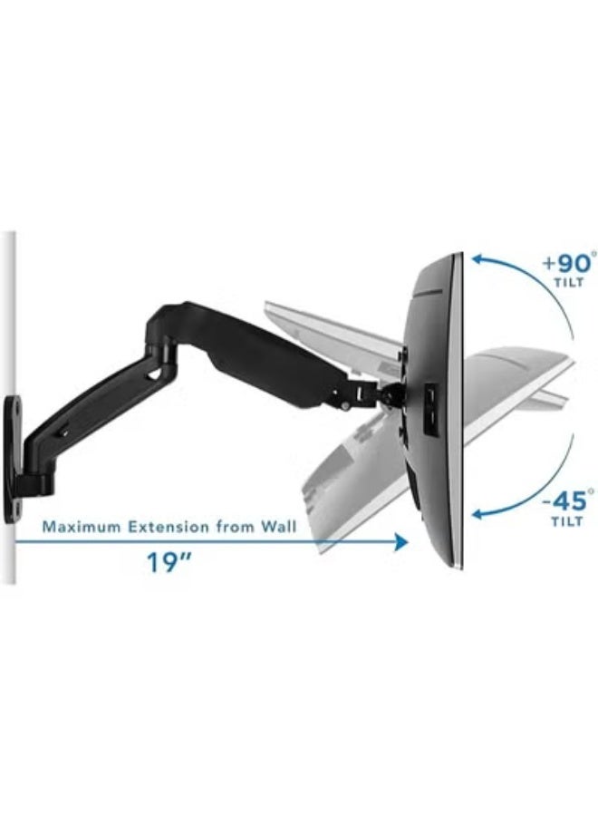 Full Motion Wall Mount Monitor Arm – Fits 13"–32" Screens – Adjustable Tilt & Swivel – VESA Compatible - Image 5