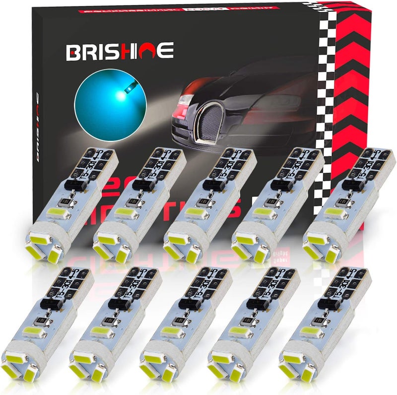 BRISHINE 10X T5 LED Bulbs - Ice Blue - Image 1