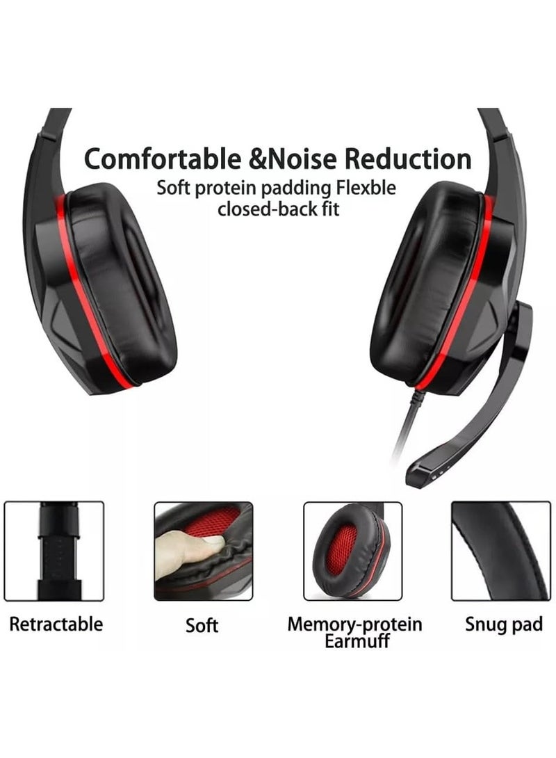BT24 Gaming Headphones - Enjoy premium sound quality with a 90-degree adjustable microphone, 3.5mm jack, wired volume control, deep bass, and 1.5m cable (color may vary)  - Image 5