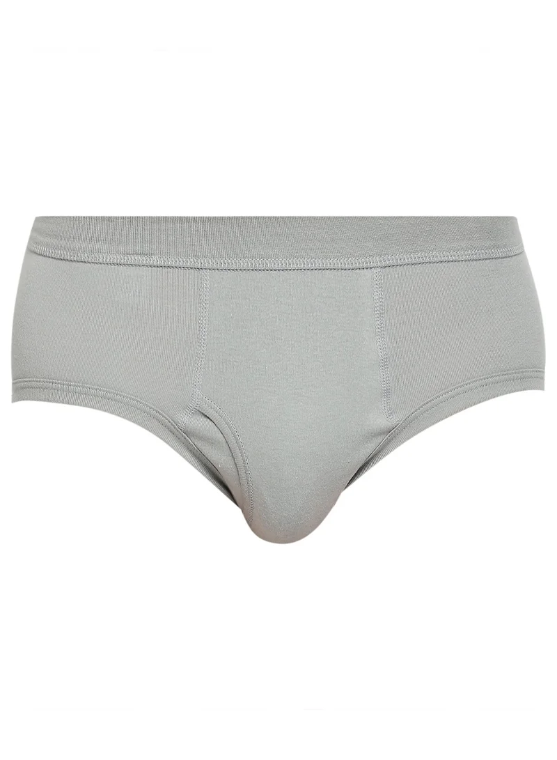 BYC MEN'S COTTON BRIEF - DARK GREY