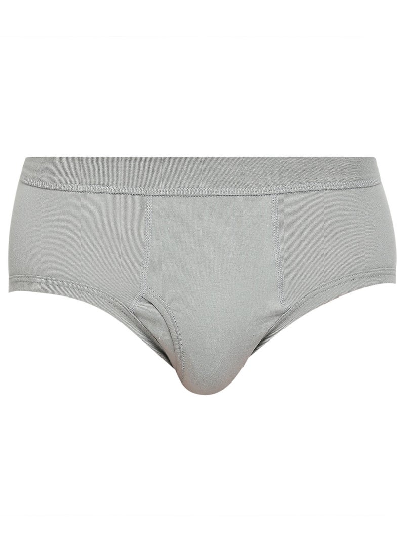 BYC MEN'S COTTON BRIEF - DARK GREY - Image 1