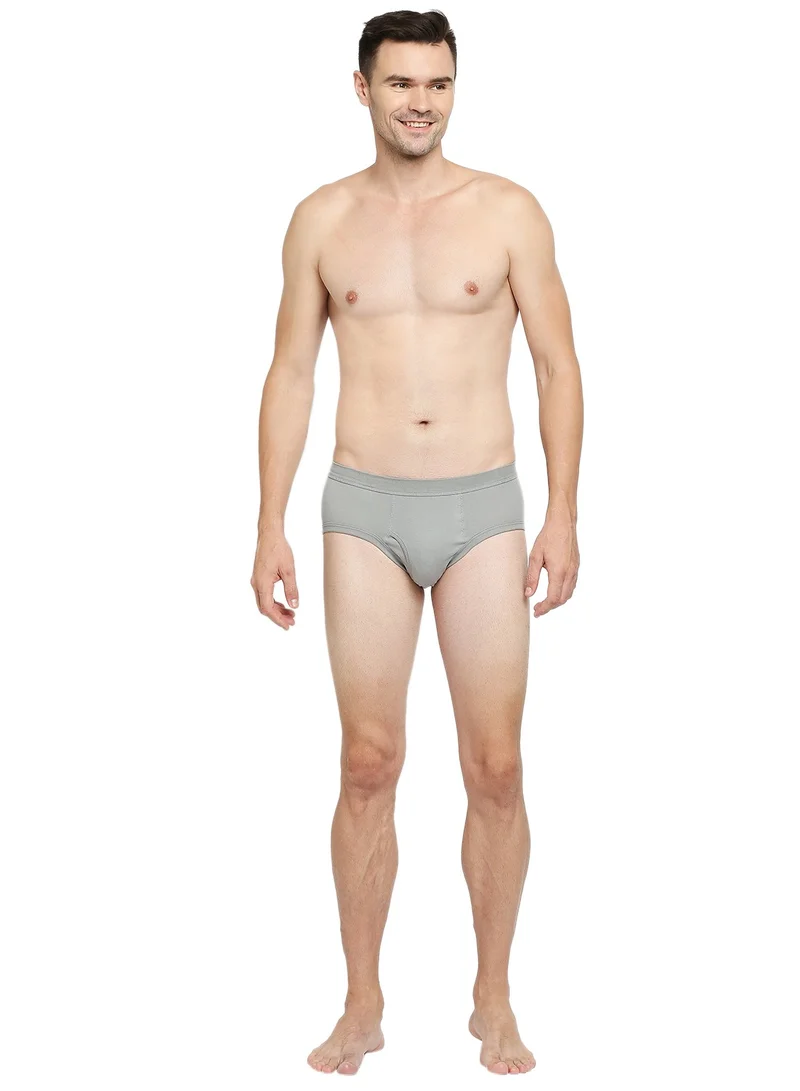 BYC MEN'S COTTON BRIEF - DARK GREY