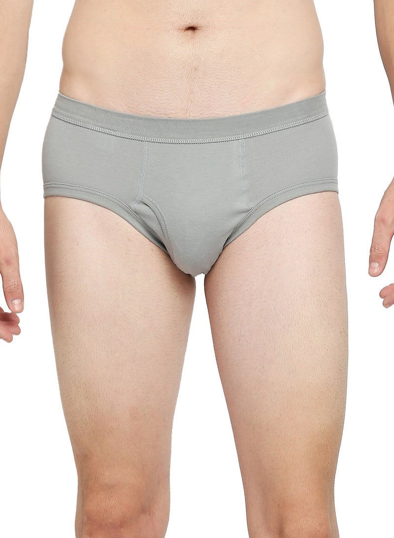 BYC MEN'S COTTON BRIEF - DARK GREY - Image 3