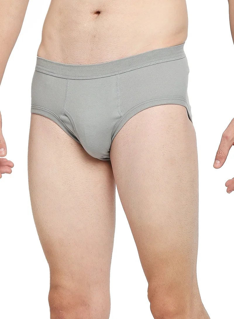 BYC MEN'S COTTON BRIEF - DARK GREY
