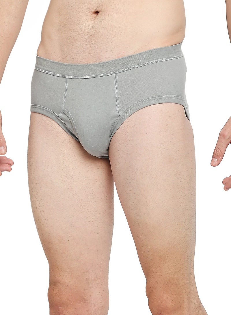 BYC MEN'S COTTON BRIEF - DARK GREY - Image 4