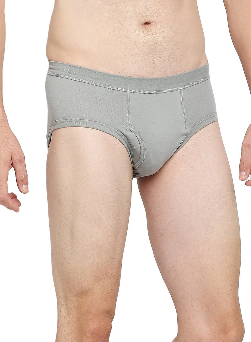 BYC MEN'S COTTON BRIEF - DARK GREY - Image 5