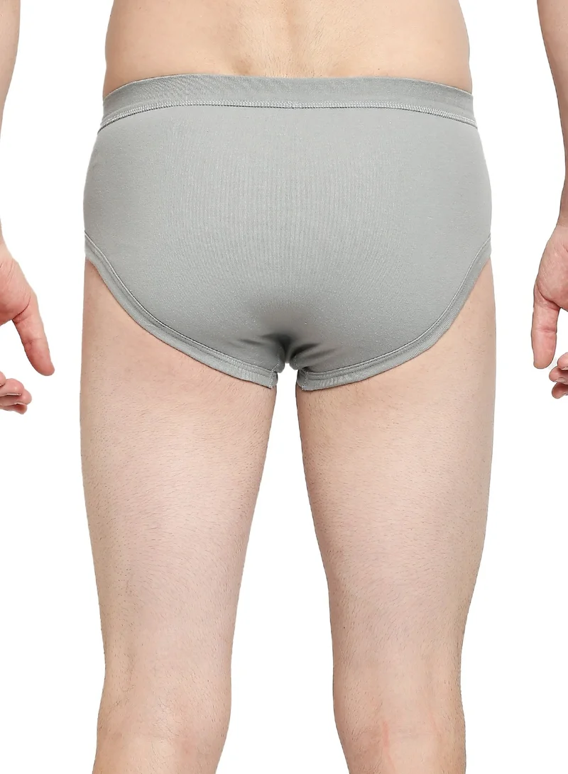 BYC MEN'S COTTON BRIEF - DARK GREY
