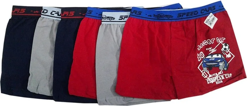 هيبسين راكيب Rival of All 6 Pack Boys Boxer Cotton Colorful Soft Comfortable Long Johns Kz