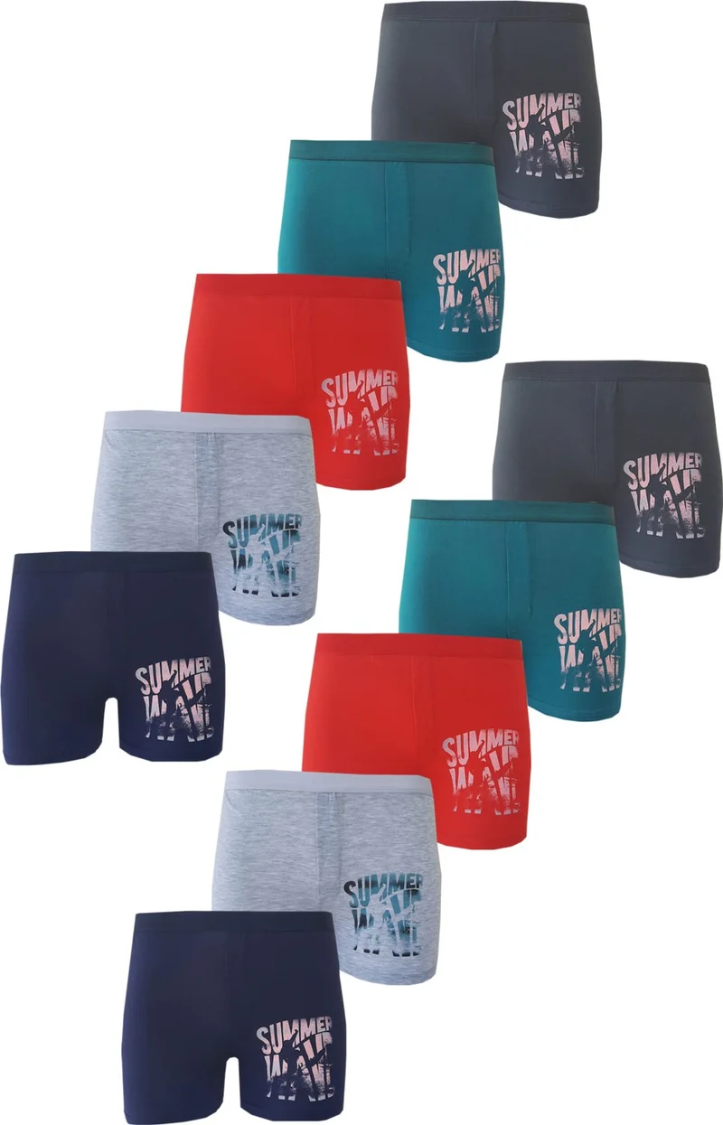 هيبسين راكيب Rival of All 6 Pack Boys Boxer Cotton Colorful Soft Comfortable Long Johns Kz