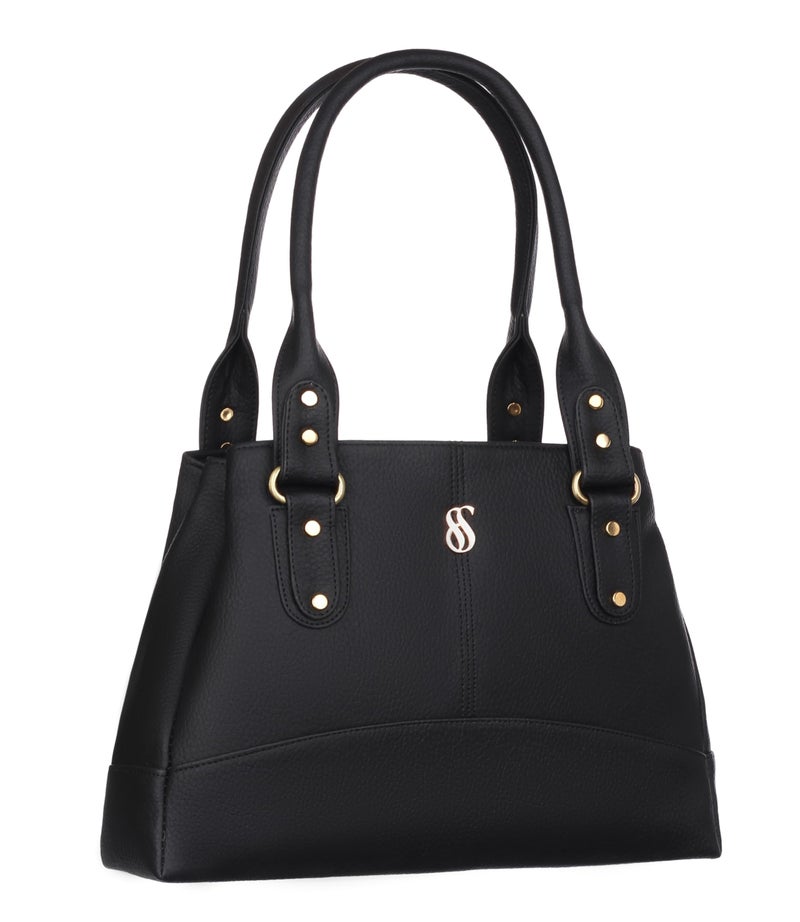 Fostelo Women's Catlin Luxe Satchel Tote Handbag for Women | Ladies Purse | Stylish Shoulder Bag | Gift For Women | Black - Image 1