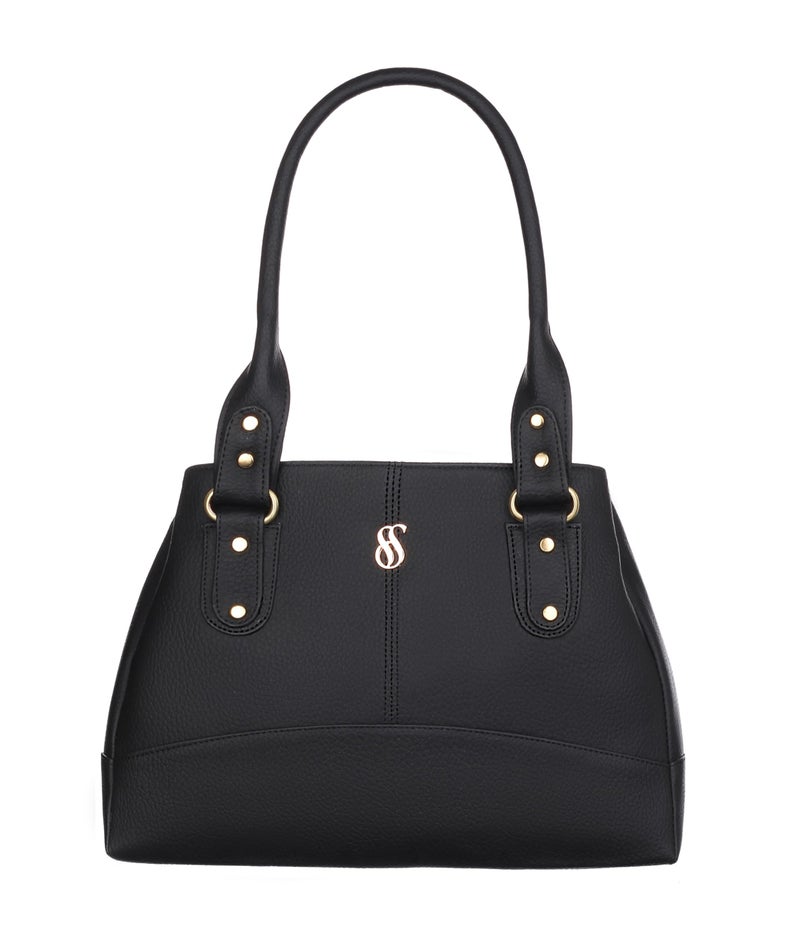 Fostelo Women's Catlin Luxe Satchel Tote Handbag for Women | Ladies Purse | Stylish Shoulder Bag | Gift For Women | Black - Image 2