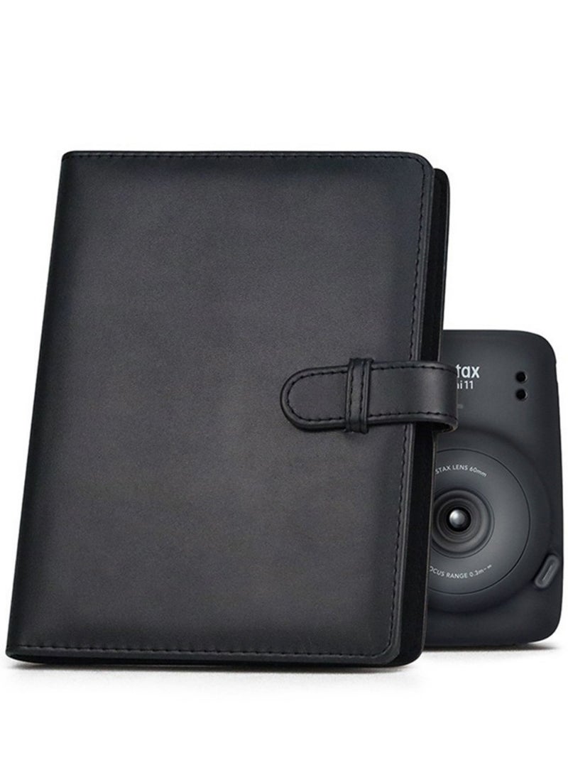 دبليو أيه أو كي أن ألبوم صور صغير محمول، ١٢٨ جيبًا، متين، مناسب لكاميرا فوجي فيلم إنستاكس ميني، وكاميرا بولارويد سناب، مناسب للعائلة، حفلات الزفاف، السفر، الأولاد، البنات، هدايا أعياد الميلاد (أسود) - Image 2