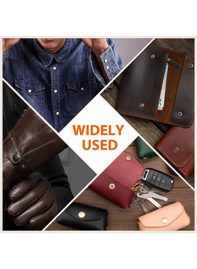 120 Set Leather Snap Fasteners Kit, 12.5mm Metal Button Snaps Press Studs with 4 Setter Tools, 6 Colors Leather Snaps for Clothes, Jackets, Jeans Wears, Bracelets, Bags - Image 4