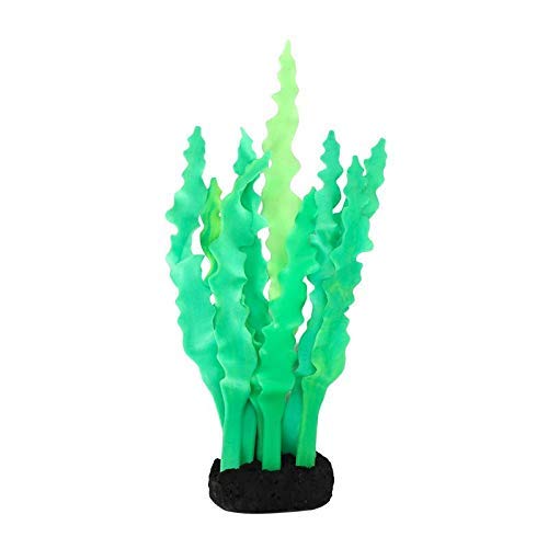 SRI Artificial Silicone Coral Aquarium Decoration Underwater Grass Ornament for Fish Tank (Green) - Image 4