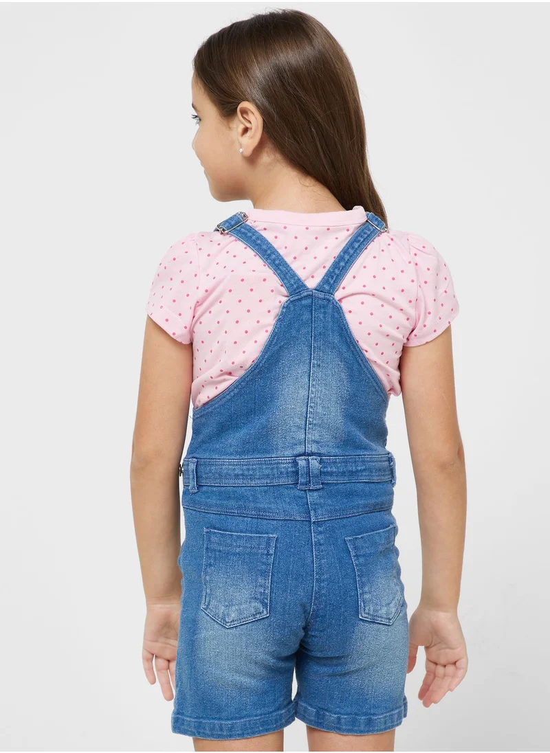 Pinata Girls Shorts Leggeed Dungaree