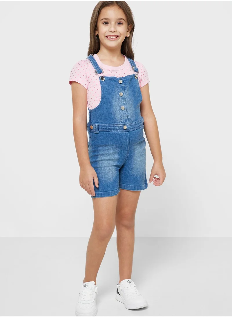 Pinata Girls Shorts Leggeed Dungaree