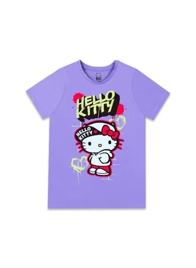 Sanrio Sanrio  Girl's Hello Kitty Printed Short Sleeve T-Shirt
