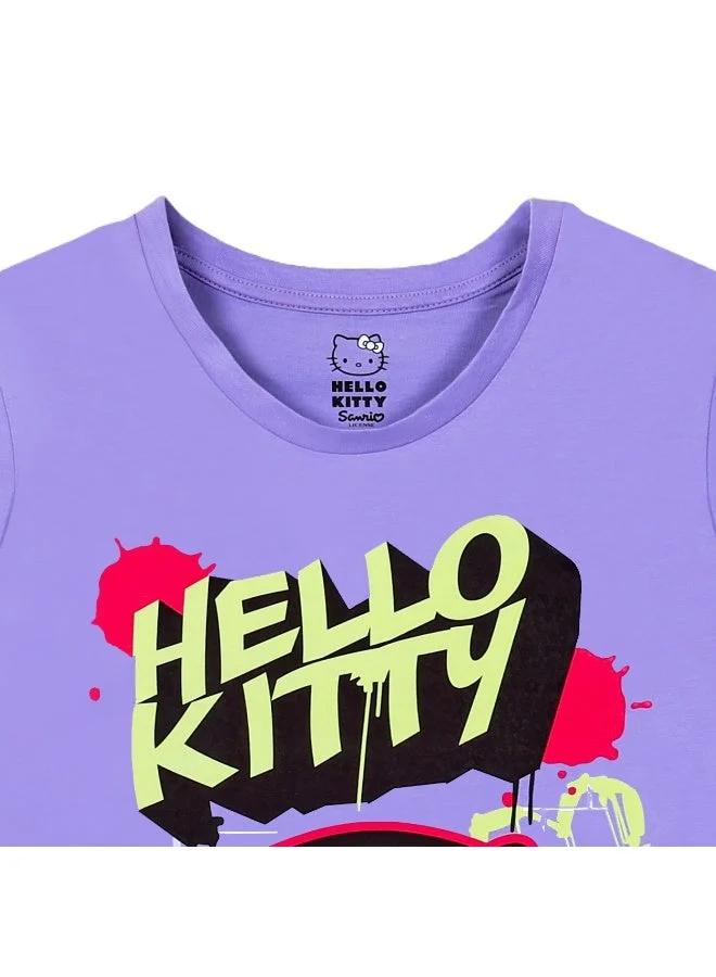 Sanrio  Sanrio  Girl's Hello Kitty Printed Short Sleeve T-Shirt for Women | Best Price UAE