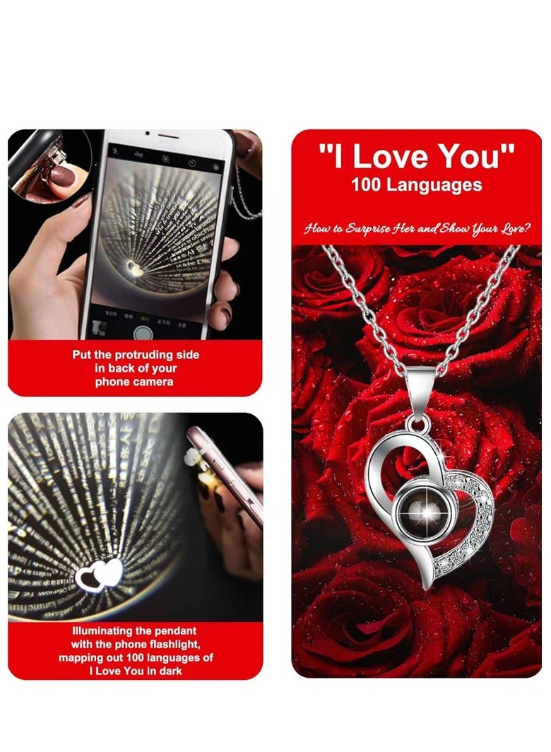 Preserved Rose Gifts Set Includes 925 Sterling Silver Necklace with Mom Design, Mother's Day Birthday Gifts - Image 4