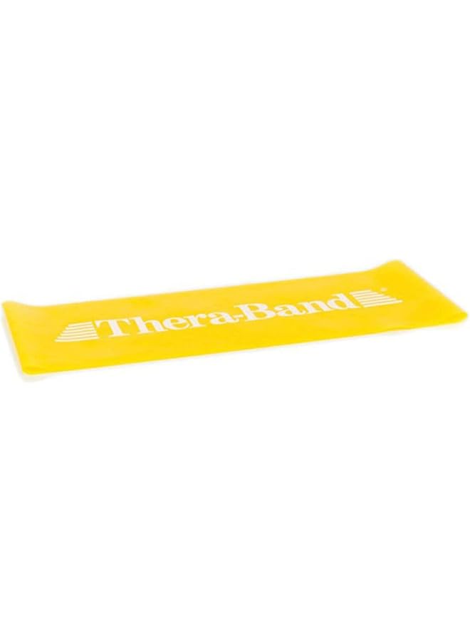 TheraBand Professional Thin Resistance Band Loops 10 Pack 20 cm Length Yellow - Image 1