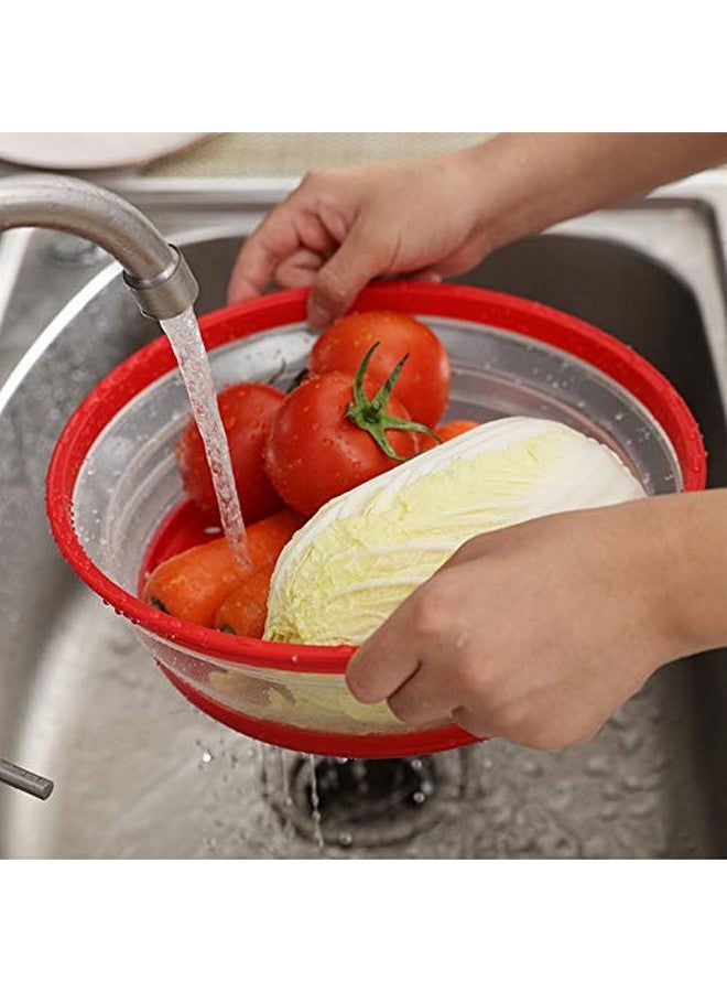 RUNZI Pack of 2 Collapsible Microwave Food Cover, Splatter Guard,Vented Microwave Lid with Hook Hole for Food,10.5inch, BPA free TPR, Dishwasher safe - Image 4