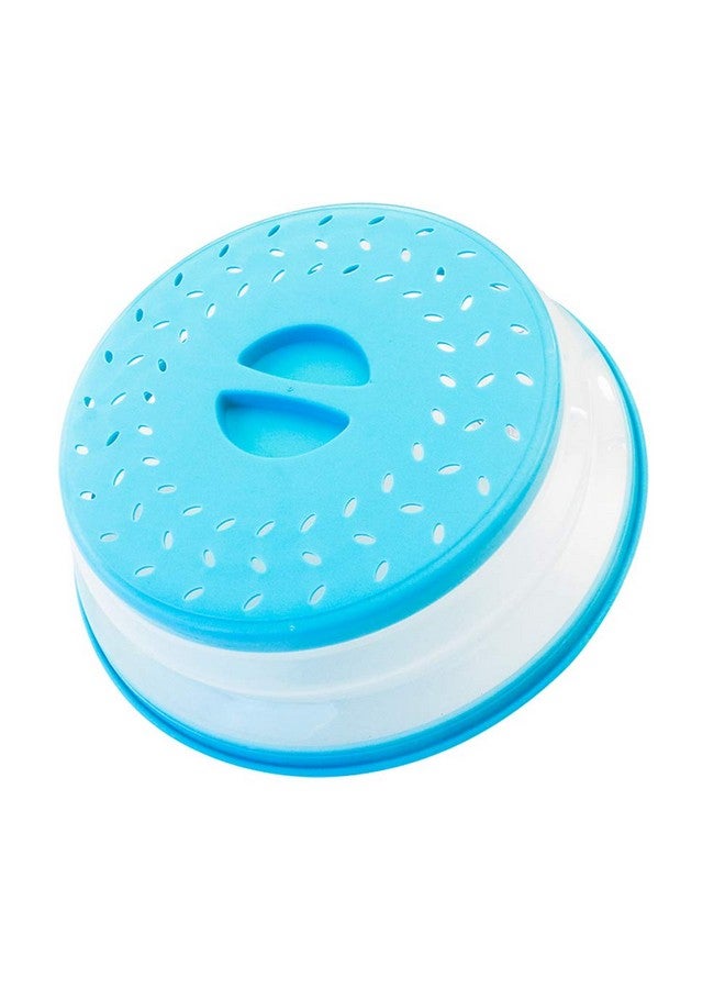 RUNZI Pack of 2 Collapsible Microwave Food Cover, Splatter Guard,Vented Microwave Lid with Hook Hole for Food,10.5inch, BPA free TPR, Dishwasher safe - Image 2