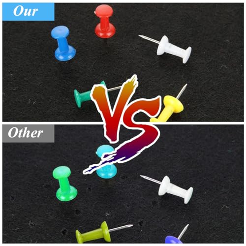 Climberty® 6Pcs Black Felt Bulletin Board 30x30cm Self-Adhesive Wall Board with 50pcs Drawing Pins Felt Message Board for Notes Photos Reminders Decoration Schedules for Office Home Dorm (Black) - Image 4