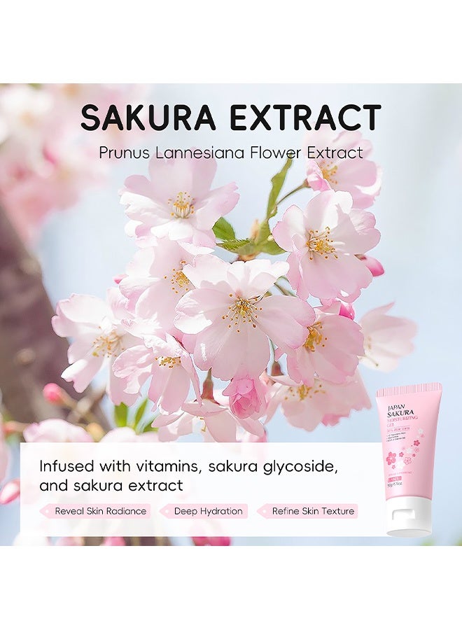 Laikou Soothing Sakura Aloe Vera Gel, Fast-Absorbing Hydration for Dry, Sensitive or Sun-Exposed Skin, Infused with Niacinamide for a Glowing Finish 50g - Image 5