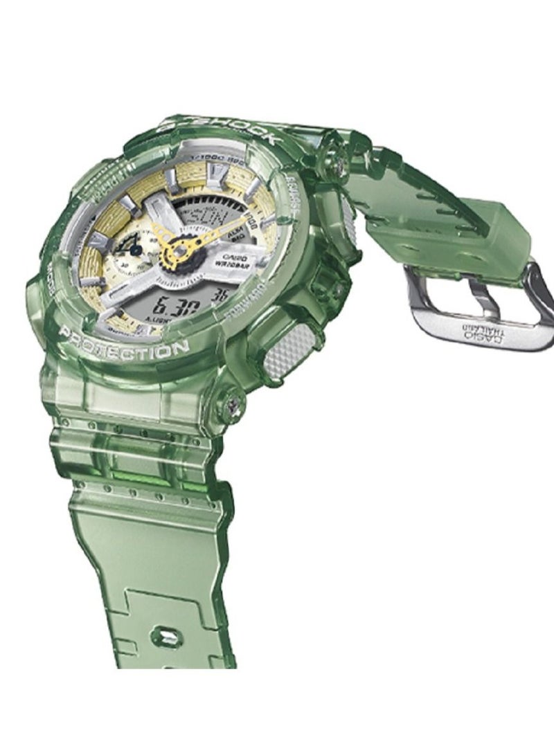 Casio Women Watch G-Shock Analog Digital Gold Dial Resin Band GMA-S110GS-3ADR. - Image 3