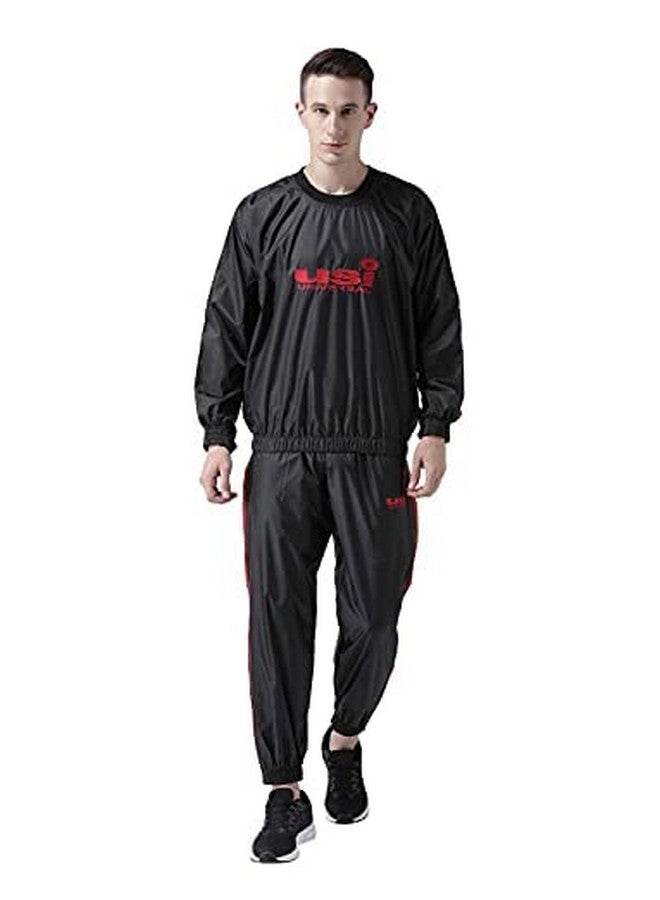 USI UNIVERSAL بدلة ساونا احترافية من USI - الجزء العلوي والسفلي - بدلة عرق للرجال (ميديم) - Image 1