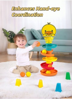 Zenymee Rolling Ball Tower Toy with 5-Tier Swirling Ramp & 4 Balls for Baby and Toddler 1-4 Years Old | Boosts Fine Motor Skills & Hand-Eye Coordination, Safe for Kids, Durable Plastic Construction  - Image 2