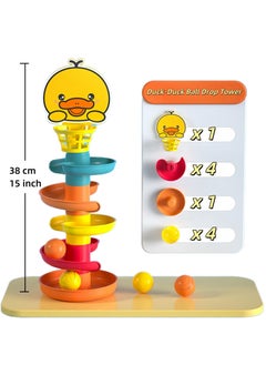 Zenymee Rolling Ball Tower Toy with 5-Tier Swirling Ramp & 4 Balls for Baby and Toddler 1-4 Years Old | Boosts Fine Motor Skills & Hand-Eye Coordination, Safe for Kids, Durable Plastic Construction  - Image 4