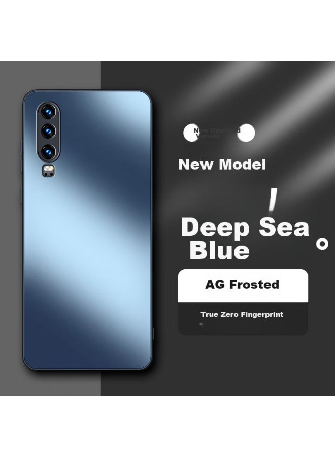 Hotfire Phone Case For Huawei P30, Huawei P30 Protective Cover, Frosted Full Coverage Ultra-thin Shockproof Anti-fingerprint Personalized - Deep Sea Blue - Image 1